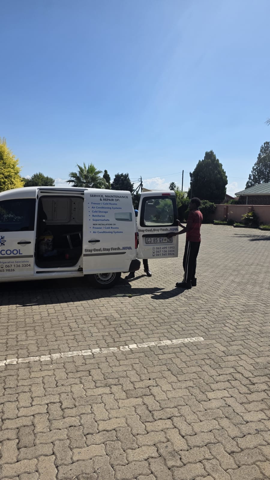NOVA Cool branded service vehicle in Newcastle, KwaZulu-Natal